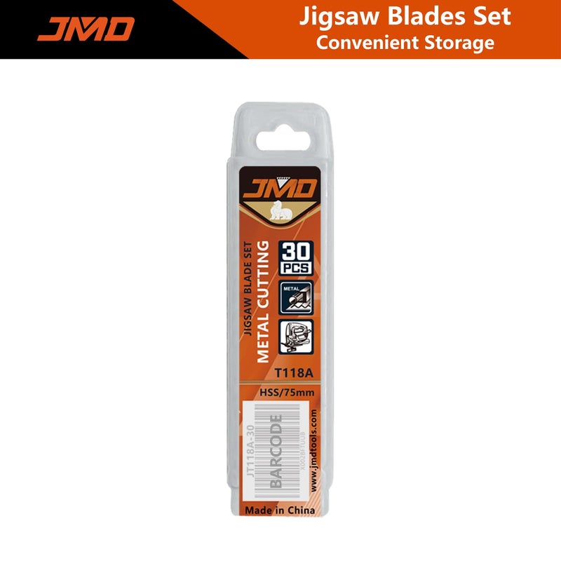 JMD 30-Piece T118A Metal Cutting Jigsaw Blades Set 75mm 21TPI Jig Saw Blades for Metal - Image 5